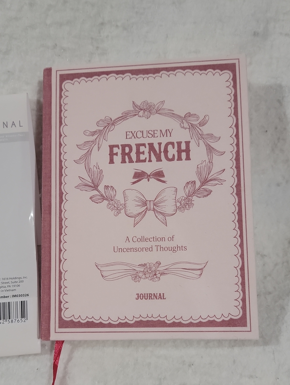 Excuse My French Pink Journal - New - Hard Cover
